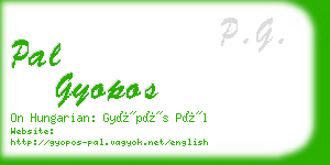 pal gyopos business card